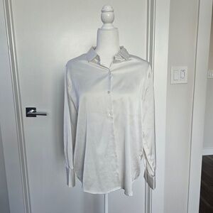 Fashion Nova Elegant Cream Button Down Shirt
